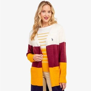 COLORBLOCK TUNIC CARDIGAN SWEATER